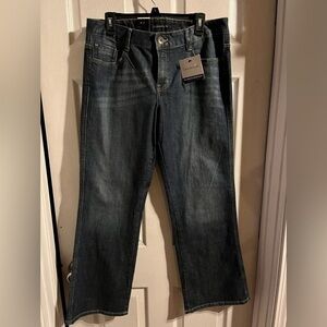 Calvin Klein Ultimate Boot Cut‎ Jeans Women’s Size 14 Dark Blue Wash New w/ Tags